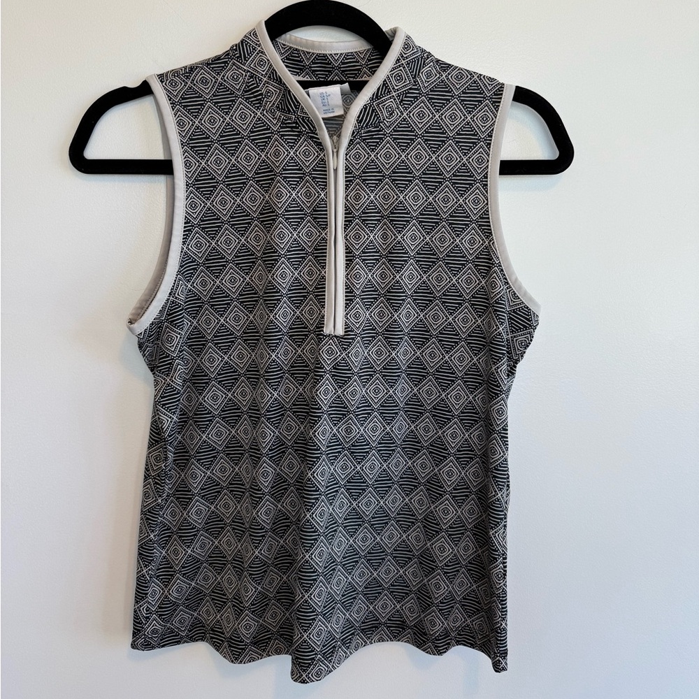 Geometric Sleeveless Golf/Tennis Top